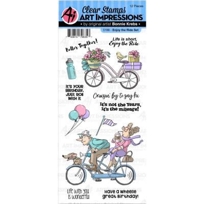 Art Impressions Clear Stamps - Enjoy The Ride